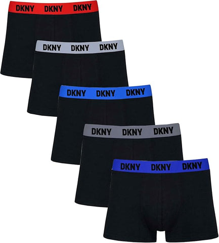 DKNY Men's Modal Cotton Trunk Boxers 5 Pack