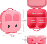 Lunch Box Bento style Bunny Shape Pink Color for Kids