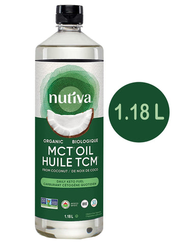 Nutiva Organic MCT Oil, 1.18L from coconut, Keto certified