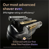 Braun Series 9 Pro+ 9675cc Electric Shaver for Men, Wet & Dry Foil Shaver, Advanced Men's Grooming Razor with Cleaning Function, Cleaning & Power Case - Grey