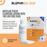 Blephasol Duo Pack Containing 100ml Lotion Plus 100 Pads