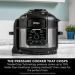 Ninja Foodi Multi-Cooker (OP350Uk) 7-In-1, 7.5L, Electric Pressure Cooker And Air Fryer, Brushed Steel - Black