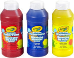 Crayola 3 Piece Washable Finger Paint For Fun Activities in Red, Blue and Yellow Colors 3x236ml