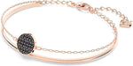 Swarovski Ginger Bangle, Gray & Rose Gold – Timeless Crystal Sparkle