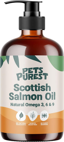 Pets Purest Scottish Salmon Oil For Dogs, Cats, Horse, Ferret & Pet