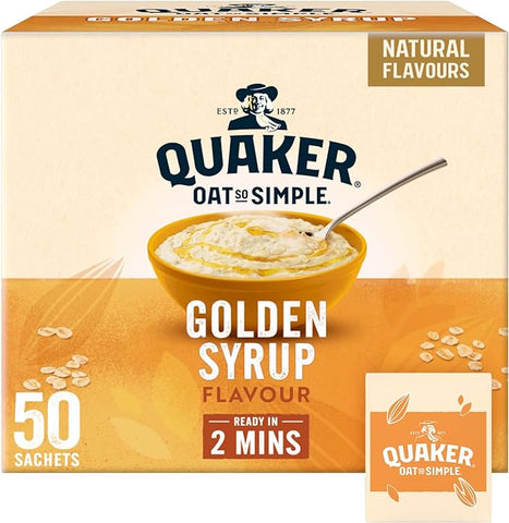 Quaker Oats Gold Syrup Individually packed Ready In 2 Minutes Oat sachets 50 x 36g