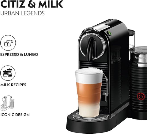Nespresso 11317 Citiz and Milk Coffee Machine, Black - by Magimix
