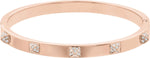 Swarovski's Tactic Collection: Rose Gold Bangle with White Crystals