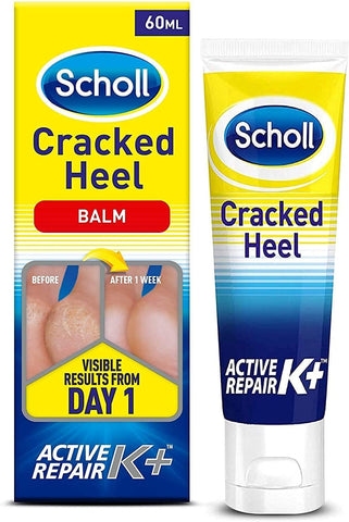 Scholl Cracked Heel Complete Balm Foot Care Dry Skin Active K+ Moisturiser 60ml