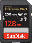 SanDisk 128GB Extreme PRO SDXC card + RescuePRO Deluxe, up to 200MB/s, UHS I, Class 10, U3, V30 SDSDXXD 128G GN4IN, Black------ CLEARNACE