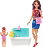 Barbie Skipper Babysitters INC Dolls and Playset Bath time Playset with Skipper Doll FHY97_FXH05---- clearance