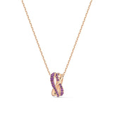SWAROVSKI Twist pendant - Purple & Rose Gold Tone Plated #5563907