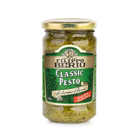 FILIPPO BERIO CLASSIC PESTO - Made with italian basil -350 grams