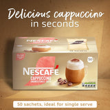 Nescafe Cappuccino Unsweetened Taste 50 mugs low sugar Instant Coffee