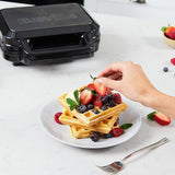 Breville 3-in-1 Ultimate Snack Maker | Deep Fill Toastie Maker, Waffle Maker & Panini Press | Removable Non-Stick Plates | Black & Stainless Steel [VST098]