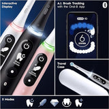 Oral-B iO6 Electric Toothbrush with Revolutionary iO Technology, 1 Toothbrush Head & Travel Case, 5 Modes with Teeth Whitening, Color-Black Lava