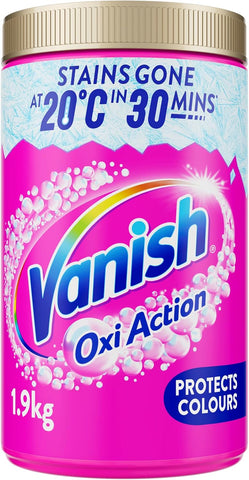 Vanish Gold Oxi Action Laundry Booster and Stain Remover Powder for Colours 1.9 kg | Removes Tough Stains Even at 20°C | Keeps Colours Bright | Safe on Everyday Fabrics