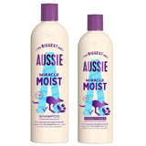 Aussie Miracle Moist Shampoo (675ml) & Conditioner (470ml) with Macadamia Nut Oil