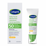 Cetaphil Daily Facial Moisturizer SPF 50 - For Sensitive Skin, 50ml -Oil Free and Non Greasy - Lightweight Lotion With Broad Spectrum Protection - Dermatologist Recommended
