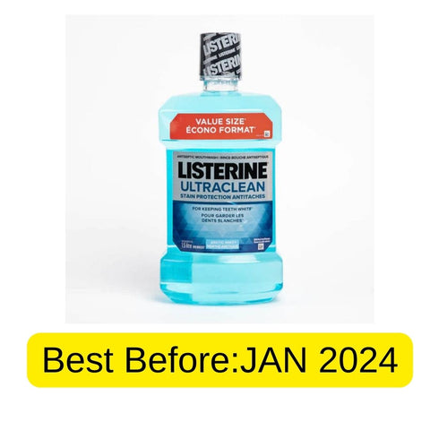 Listerine UltraClean Mouthwash, Arctic Mint,1.5 Liters- CLEARANCE