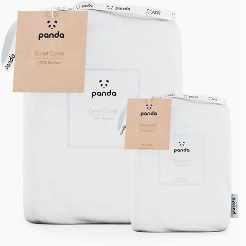 Panda 100% Bamboo Pure Duvet Cover Size - 135 x 200 cm (Single) and Pillow Case Size - 50 x 75 cm, Pack of 1