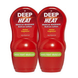 Deep Heat 2 x Muscle Massage Roll-on Lotion (Herbal Fragrance)