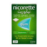 Nicorette Gum 2 mg Nicotine Gum Sugar-free, Fresh Mint Flavour, 30 Pieces