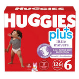Huggies Little Movers Plus Baby Diapers Size 6 - (35lb - 16Kg - 126 Count),