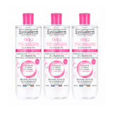 Evoluderm Micellar Water, Makeup Remover & Facial Cleanser, Face, Eyes & Lips, For Dry & Sensitive Skin, 93% Natural Origin, Vegan, Alcohol-Free, Cotton Extract