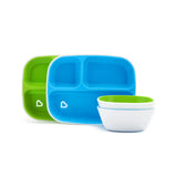 Munchkin Splash Toddler 9-Piece Dining Set – BPA-Free Kids Plates With Dividers, Bowls & Cups, Durable Plastic Mealtime Set For Babies & Toddlers - Shoppers-kart.com