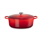 Le Creuset Signature Enameled Cast Iron Oval Dutch Oven – 8-Quart, Chip-Resistant Porcelain Enamel, Superior Heat Retention, Oven Safe, Made In France - Cerise