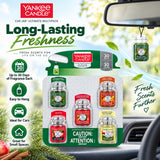 Yankee Candle Car Jar Ultimate Air Freshener Multipack, 5 Count, Balsam & Cedar, Spiced Pumpkin, Sparkling Cinnamon, Macintosh & Christmas Cookie, Up to 30 Days of Fragrance Each