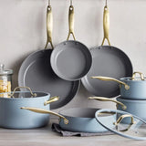 GreenPan 11-Piece Jewel Pro Collection Ceramic Nonstick Cookware Set – PFAS-Free- Color BLUE