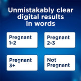 Clearblue Digital Pregnancy Test with Weeks Indicator – Tells You How Many Weeks, Smart Dual Sensor, Over 99% Accurate, 1 Digital Test