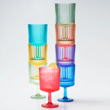 Pandex Acrylic Stacking Tumblers – 335ml | Durable BPA-Free Drinkware | 8-Pack Clear Glassware For Everyday Use & Parties - Shoppers-kart.com