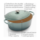 Le Creuset Enameled Cast Iron Signature Oval Dutch Oven, 8 qt, Meringue
