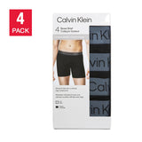 Calvin Klein Men’s Cotton Stretch Boxer Briefs 4 Pack - Comfortable Fit-BLACK