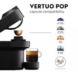 Nespresso Vertuo Pop ENV90.B Coffee Machine By De'Longhi – Black | Capsule Pod System, Fast Heat-Up, Smart Barcode Brewing, Espresso & Mug Sizes - Shoppers-kart.com