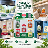 Yankee Candle Car Jar Ultimate Air Freshener Multipack, 5 Count, Balsam & Cedar, Spiced Pumpkin, Sparkling Cinnamon, Macintosh & Christmas Cookie, Up to 30 Days of Fragrance Each