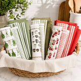 Caro Home 8-Piece Kitchen Towels Set, 100% Cotton Dish Towels & Tea Towels