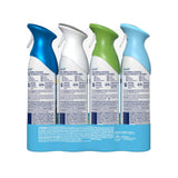 Febreze Air Refresher, Variety Pack, 4-Count Linen & Sky , Gain Original , Fresh Lemon , Ocean