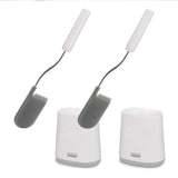 Joseph Joseph Flex Lite - 2-Pack Silicone Toilet Brush - White/Grey, Small