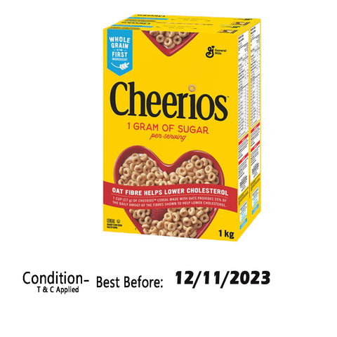 Cheerios Jumbo Cereal- 1 kg- Set of 2(500 gm each)- clearance