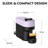 Nespresso Krups Vertuo pop coffee pod machine, Lilac