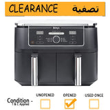 Ninja Foodi Max Dual Zone Air Fryer [AF400UK] 2 Drawers, 6 Cooking Functions, 9.5L, Black