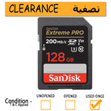 SanDisk 128GB Extreme PRO SDXC card + RescuePRO Deluxe, up to 200MB/s, UHS I, Class 10, U3, V30 SDSDXXD 128G GN4IN, Black------ CLEARNACE