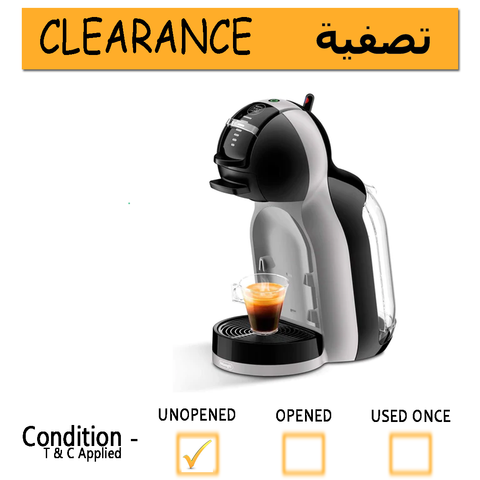 DeLonghi Nescafe Dolce Gusto Mini Me Automatic Capsule Coffee Machine (Black & Grey)- Clearance