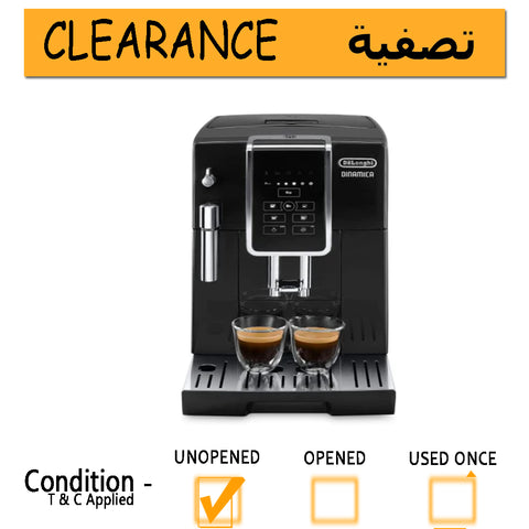 DeLonghi Dinamica ECAM 350.15.B fully automatic coffee machine- black - Clearance
