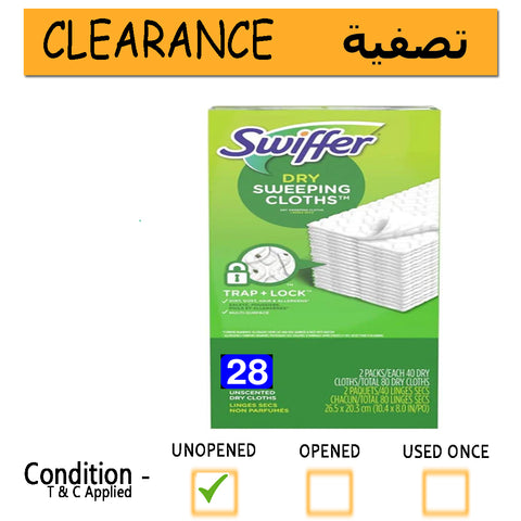 Swiffer 28-count Unscented Dry Sweeping Cloths- clearance