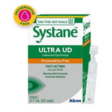 Systane Ultra U.D. Preservative-Free Lubricant Eye Drops – Fast Dry Eye Relief & Long-Lasting Hydration – 32 Single-Use Vials (0.7ml Each)
